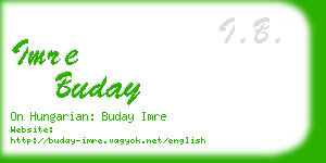 imre buday business card